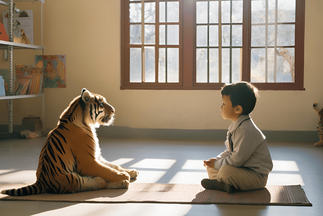 Power and Peace with Energetic Tiger